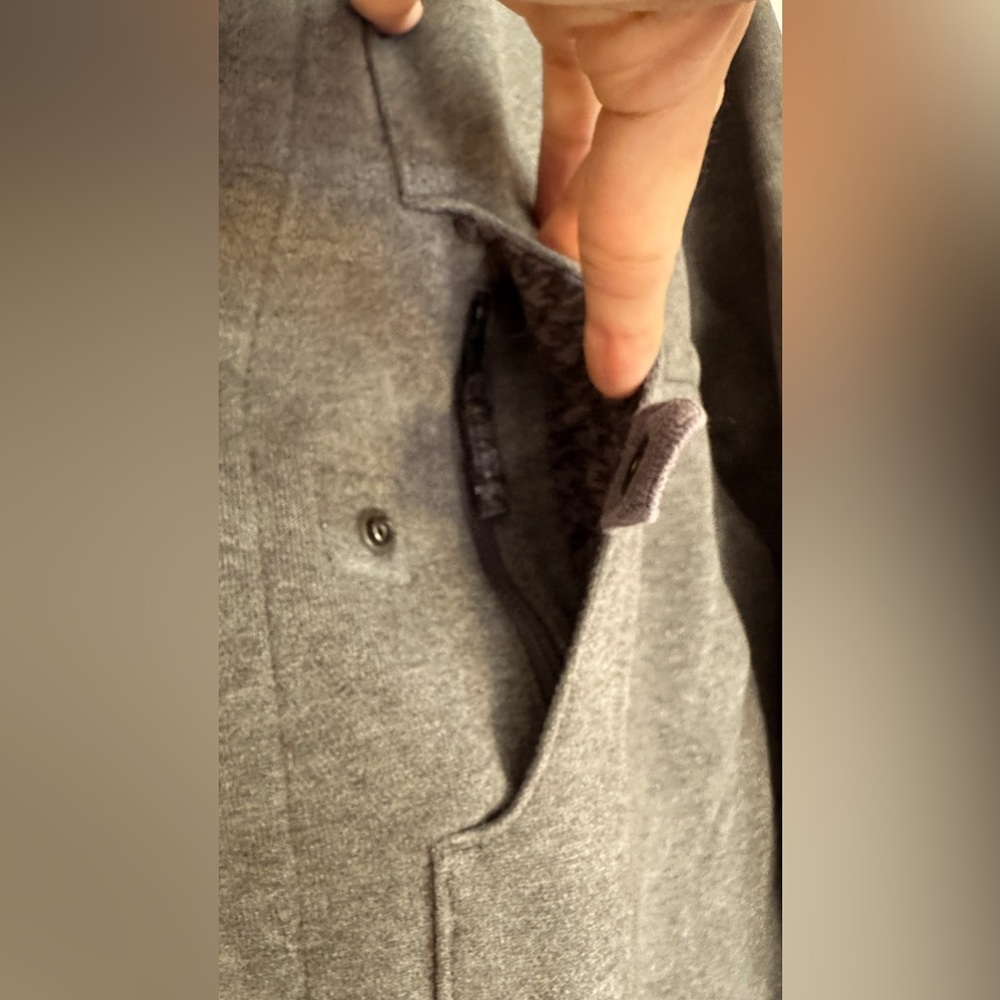 Lululemon West Coast Heavy Zip Up Hoodie Heathered Dark Slate Gray Men’s Medium - Picture 7 of 16